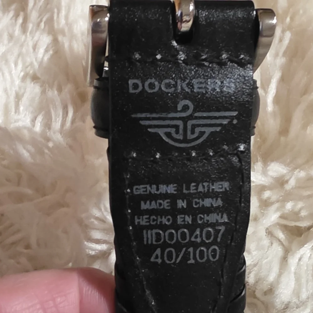 DOCKERS Black Braided Belt with Silver Buckle Sz. 40
